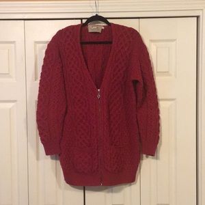 Aran Sweater Market V-Neck Tunic Cardigan